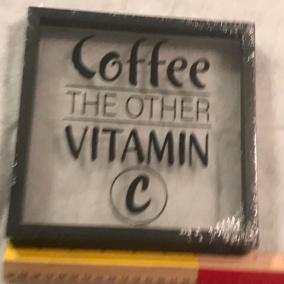 Coffee Vitamin C Decorative Office Table Top/Shelf Plaque - Picture 5 of 10